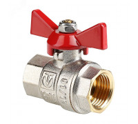 Кран шаровой никель В-В 1/2" бабочка VALTEC